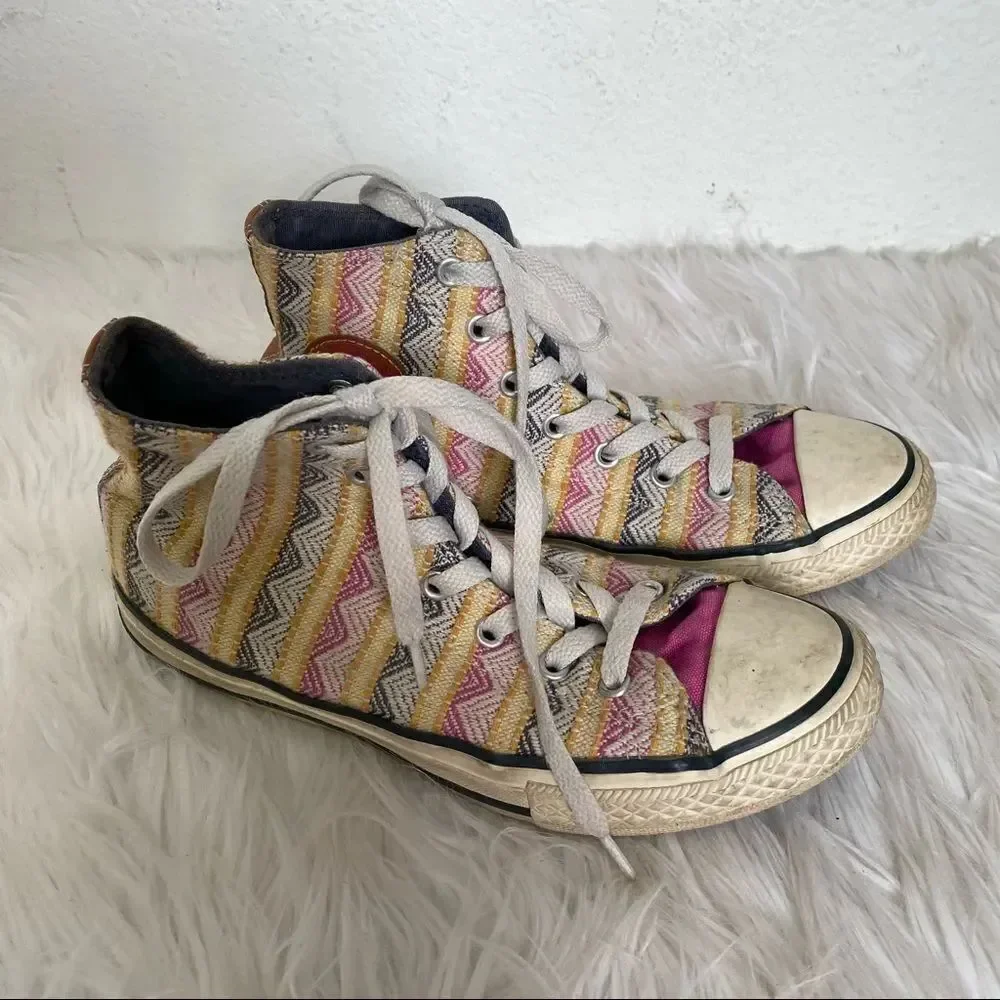 Converse Chuck Taylor All Star Chevron Zig Zag High Top Sneakers 3.5 EUR 35.5